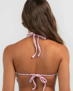 Bikinis*Billabong Slow Tide Iris Crop Bikini Top Lilac Breeze