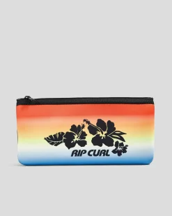 Pencil Cases & Stationery|Pencil Cases & Stationery*Rip Curl Small Pencil Case Black/rainbow