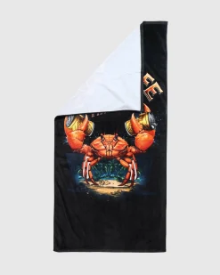 Beach Accessories & Towels*Salty Life Smashed Crab Beach Towel Black