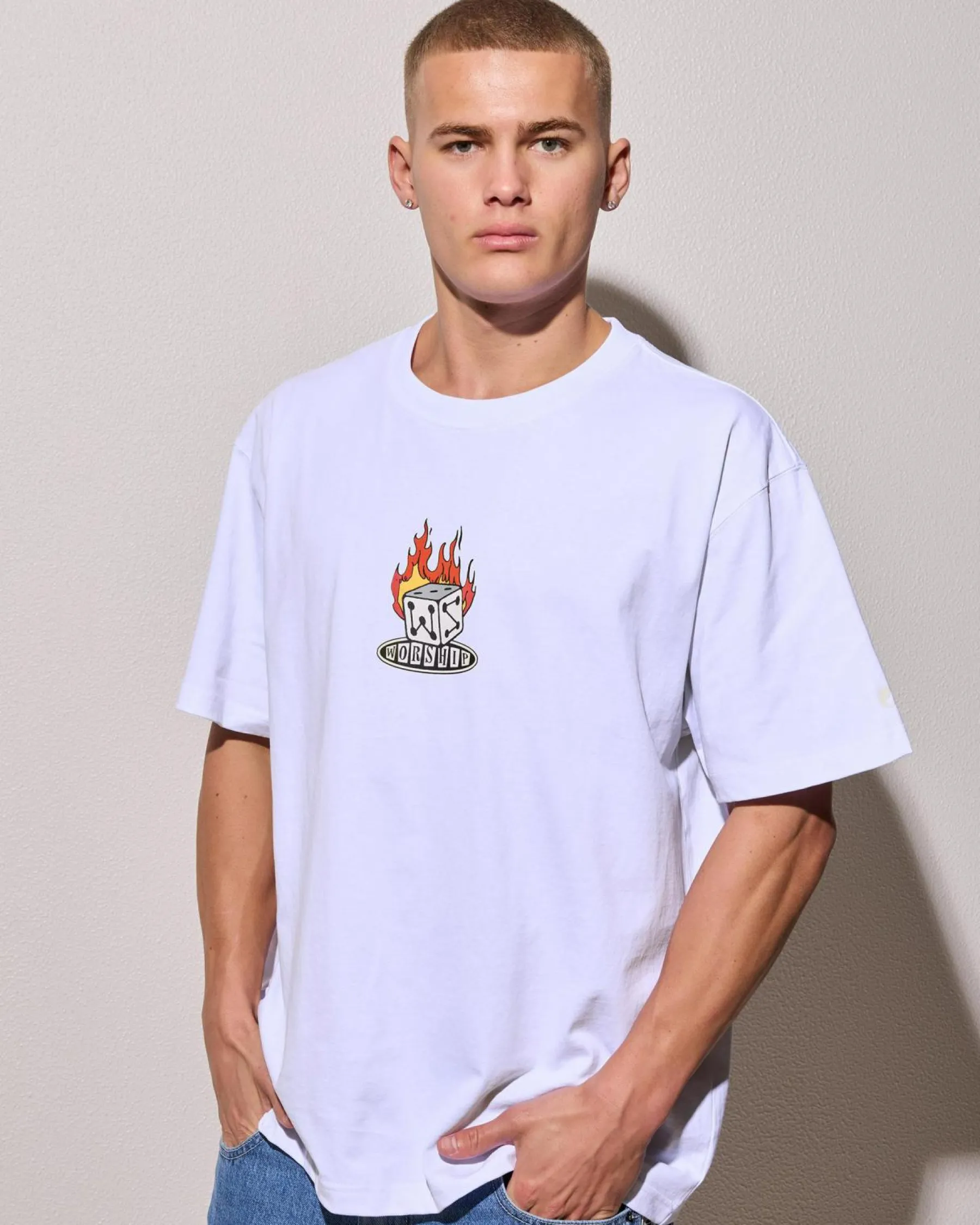 Tops & T-Shirts*Worship Supplies Snake Eyes T-Shirt White
