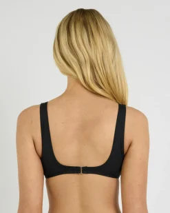 Bikinis*Billabong Sol Searcher Ava Fixed Triangle Bikini Top Black Pebble