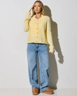 Knitwear|Jackets & Coats*Indikah Solana Knit Cardigan Butter