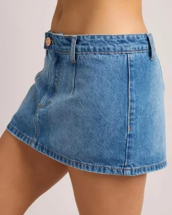 Solene Denim Skort Women Denim|Bottoms