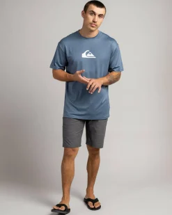 Outlet Solid Streak Short Sleeve Surf T-Shirt Rashies
