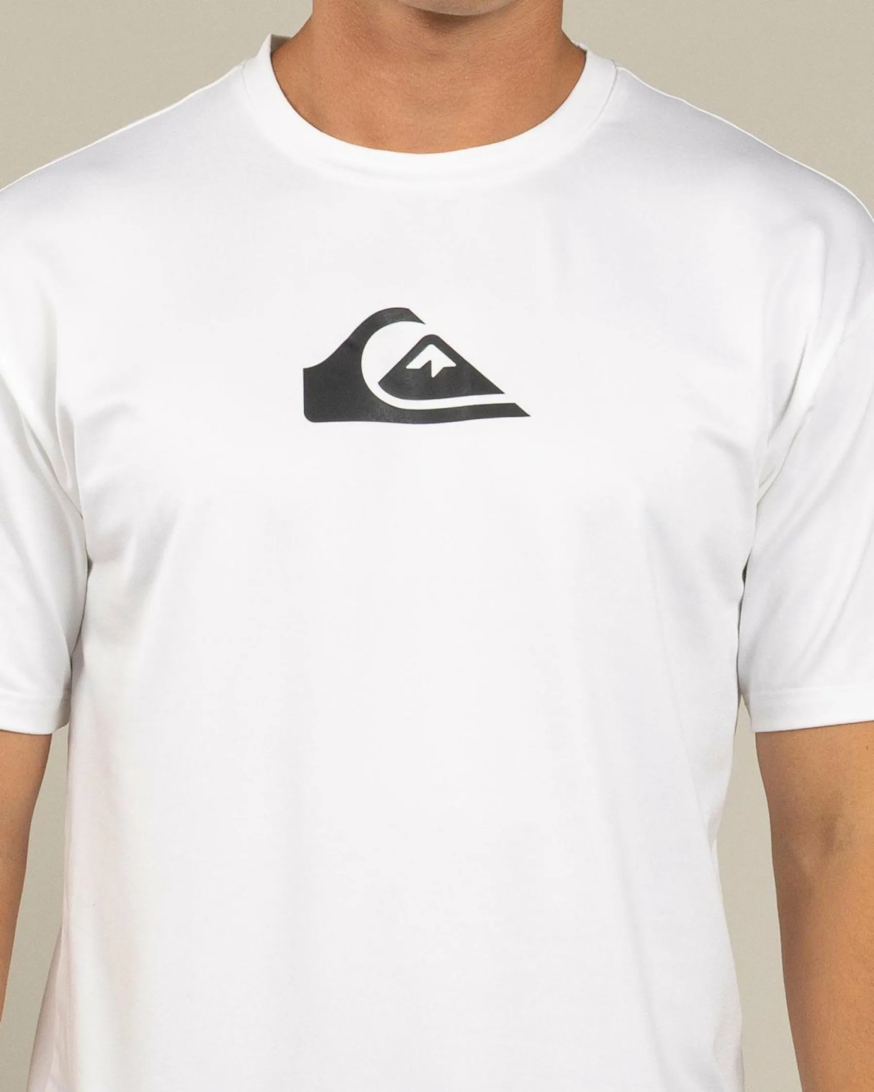 Rashies*Quiksilver Solid Streak Short Sleeve Surf T-Shirt White