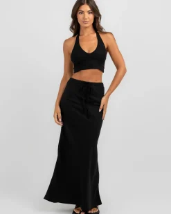 Clearance Soph Hawaii Maxi Skirt Women Sets|Linen Blend