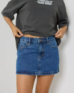 Bottoms*Thrills Sophie Skirt Double Rinsed Blues