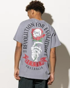 Tops & T-Shirts*Dexter Sow T-Shirt Lt Grey Acid