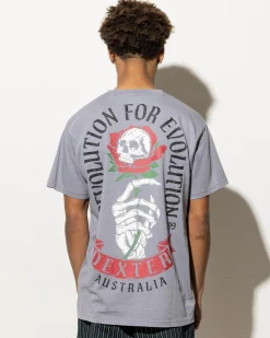 Tops & T-Shirts*Dexter Sow T-Shirt Lt Grey Acid
