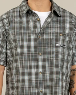 Tops & T-Shirts*Billabong Spec Mogul Short Sleeve Shirt Dark Forest