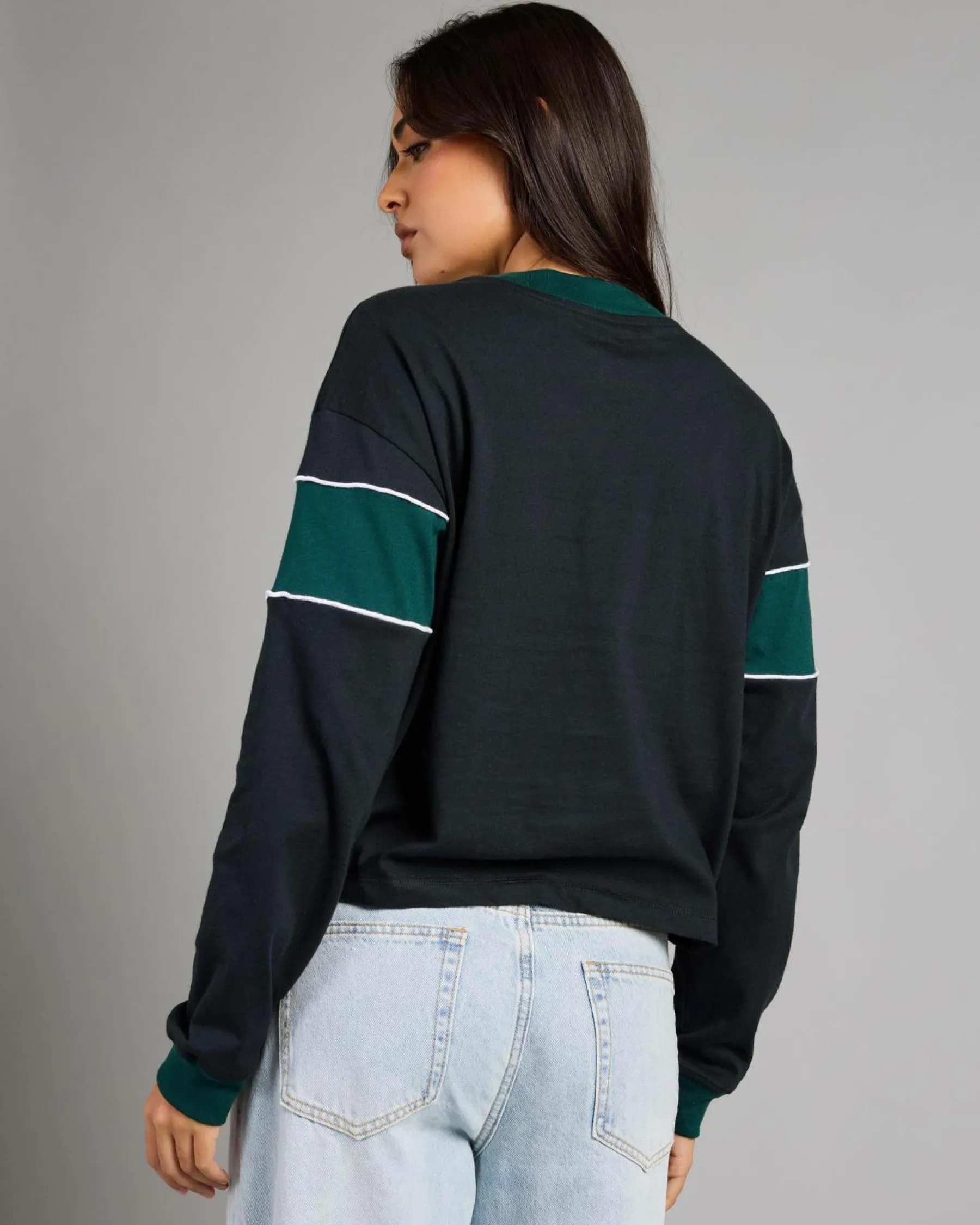 Tops*RVCA Spectate Embroidered Logo Long Sleeve T-Shirt Rvca Black