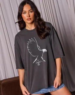 Tops*Thrills Speed Metal Oversized T-Shirt Merch Black