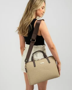 Bags*Ava And Ever Spencer Satchel Brown Monogram