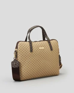Bags*Ava And Ever Spencer Satchel Brown Monogram