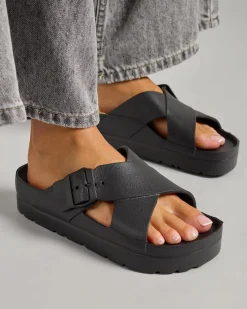 Sandals*Ava And Ever Splash Eva Slide Sandals Black