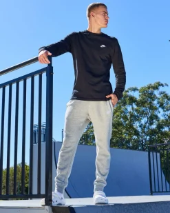 Activewear|Shorts & Bottoms*Nike Sportswear Club Fleece Track Pants Dark Grey Heather/matte Silver/white