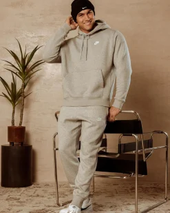 Activewear|Shorts & Bottoms*Nike Sportswear Club Fleece Track Pants Dark Grey Heather/matte Silver/white