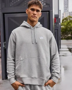 Hoodies & Sweatshirts*Nike Sportswear Club Hoodie Dark Grey Heather/matte Silver/white