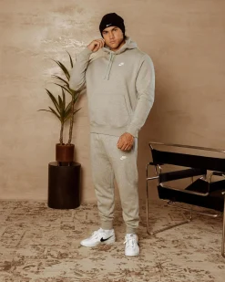 Hoodies & Sweatshirts*Nike Sportswear Club Hoodie Dark Grey Heather/matte Silver/white