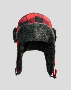 Headwear*Dexter Spotter Trapper Hat Red/black