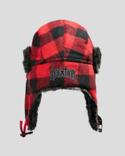 Headwear*Dexter Spotter Trapper Hat Red/black