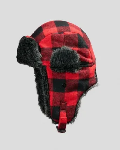 Headwear*Dexter Spotter Trapper Hat Red/black