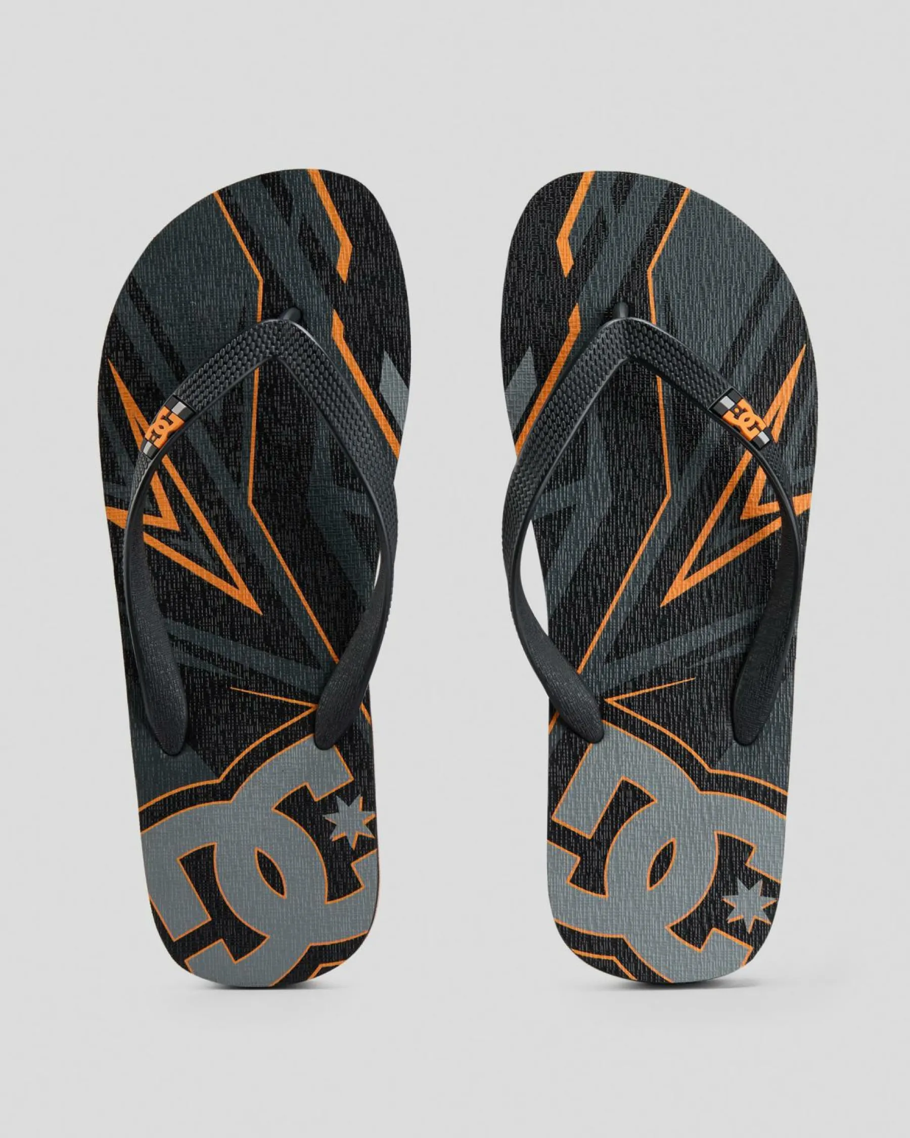 Flip Flops & Sandals*DC Shoes Spray Graffik Thongs Grey/black/orange