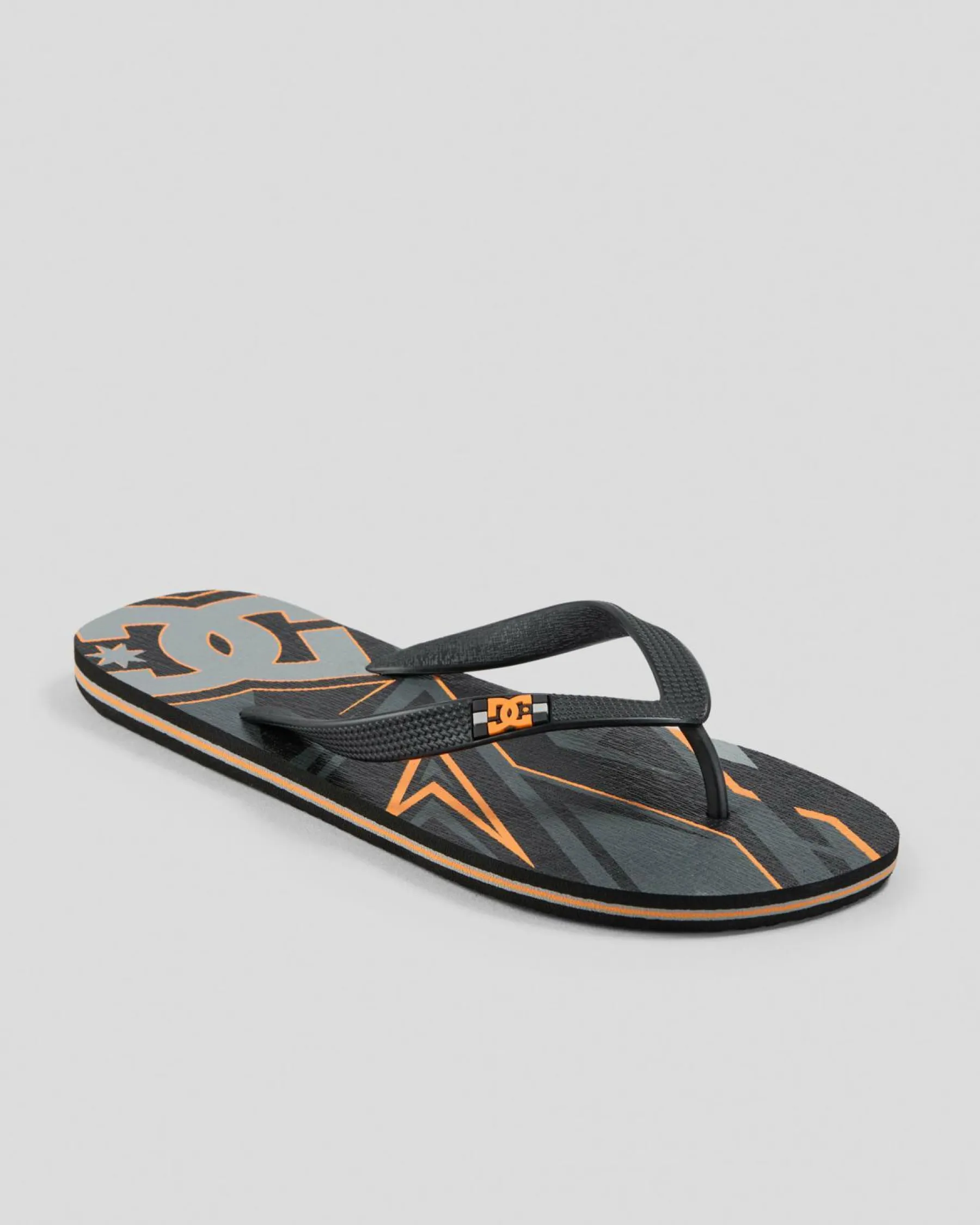 Flip Flops & Sandals*DC Shoes Spray Graffik Thongs Grey/black/orange