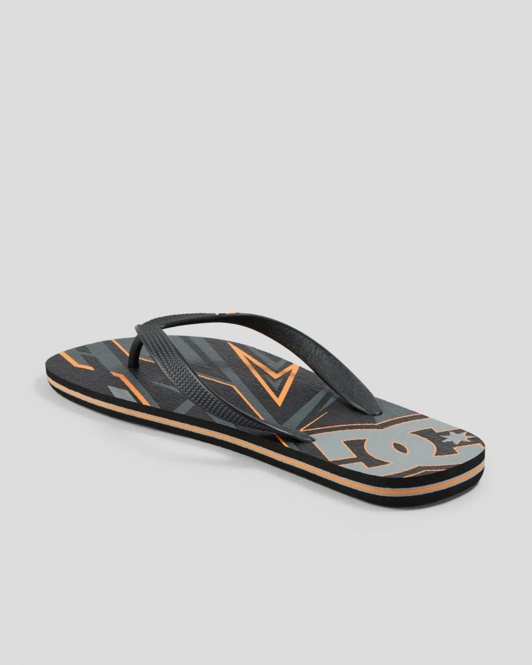 Flip Flops & Sandals*DC Shoes Spray Graffik Thongs Grey/black/orange