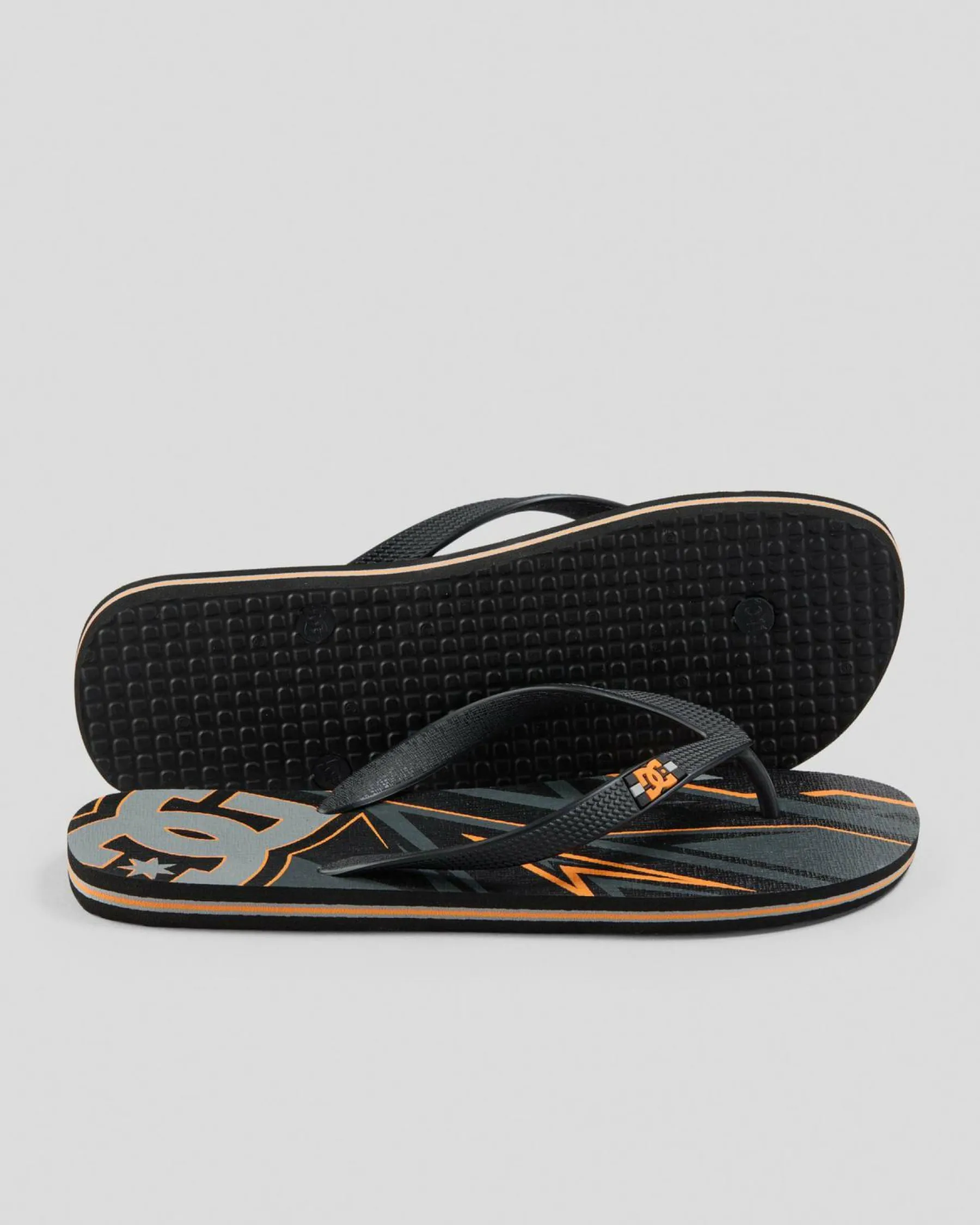 Flip Flops & Sandals*DC Shoes Spray Graffik Thongs Grey/black/orange
