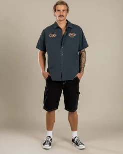 Tops & T-Shirts*Thrills 1st Grade Service Short Sleeve Shirt Petrol