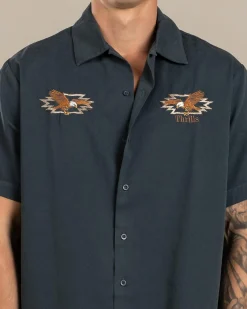 Tops & T-Shirts*Thrills 1st Grade Service Short Sleeve Shirt Petrol
