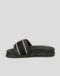 Slides*Ava And Ever St Tropez Slide Sandals Black