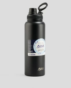 Bottles & Lunch Boxes|Bottles & Lunch Boxes*Oasis Stainless Steel 1.1L Challenger Drink Bottle Black