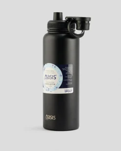 Bottles & Lunch Boxes|Bottles & Lunch Boxes*Oasis Stainless Steel 1.1L Challenger Drink Bottle Black