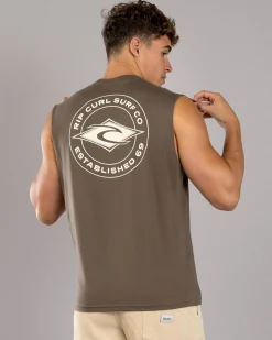 Tops & T-Shirts*Rip Curl Staple Muscle Tank Rock