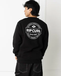 Hoodies & Sweatshirts*Rip Curl Stapler Crew Sweatshirt Black