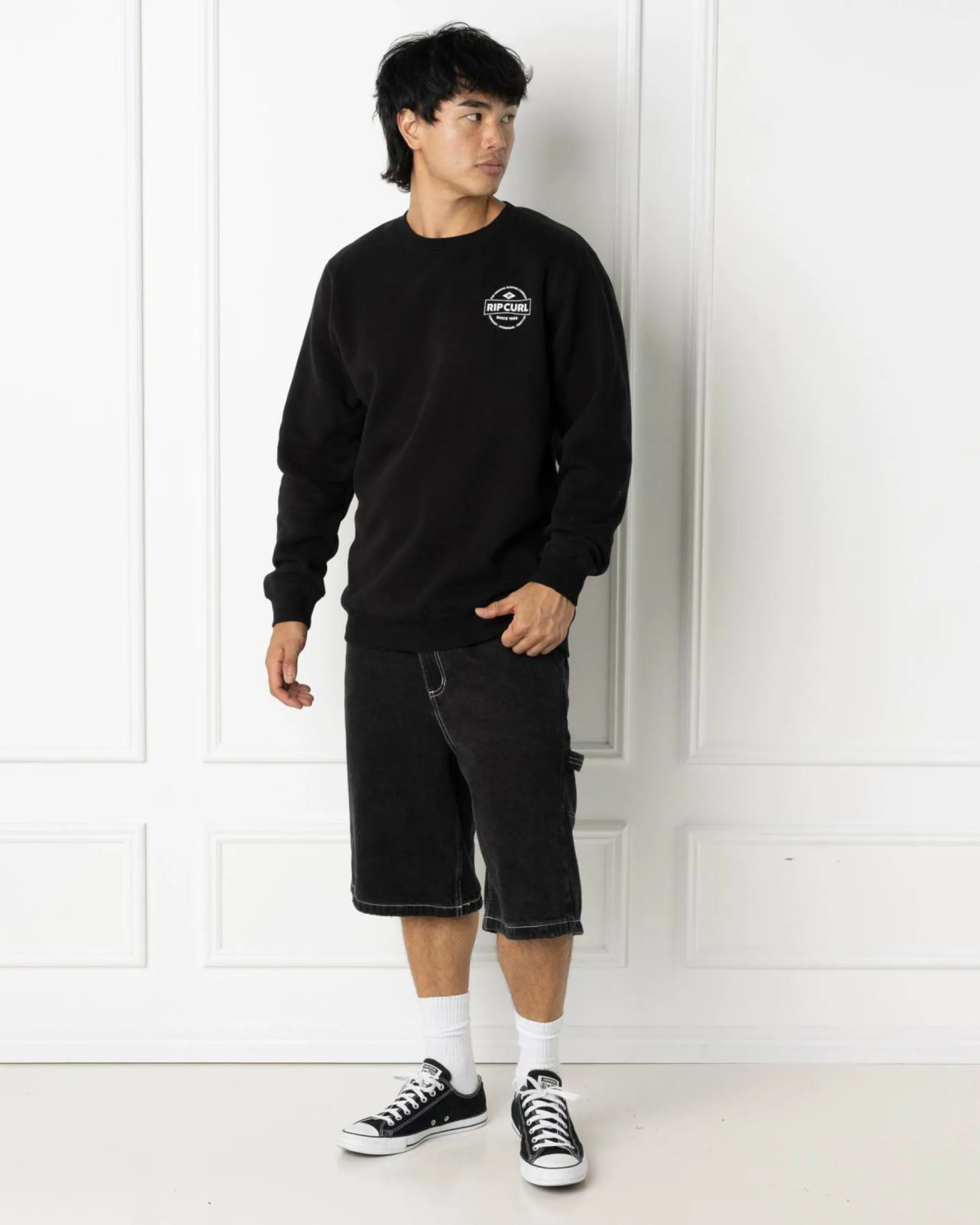 Hoodies & Sweatshirts*Rip Curl Stapler Crew Sweatshirt Black