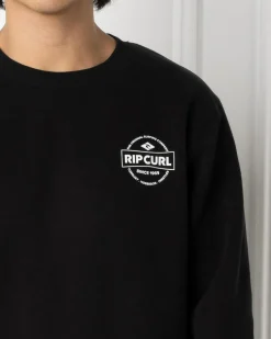 Hoodies & Sweatshirts*Rip Curl Stapler Crew Sweatshirt Black
