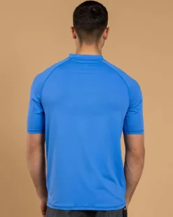 Rashies*Rip Curl Stapler Short Sleeve Rash Vest Blue Gum