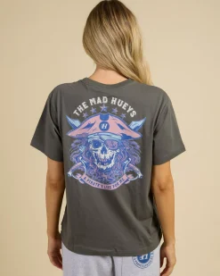 Tops*The Mad Hueys Star Pirates Life Regular Fit T-Shirt Charcoal
