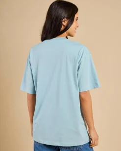 Tops*Rusty Star Shine Oversized T-Shirt Glacier Lake