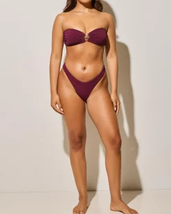 Bikinis*Kaiami Starfish Bandeau Bikini Top Merlot