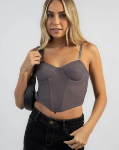 Hot Stassie Mesh Corset Top Women Tops