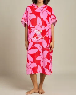 Beach Accessories & Towels*Roxy Stay Magical Hooded Towel Tomato Klaeido