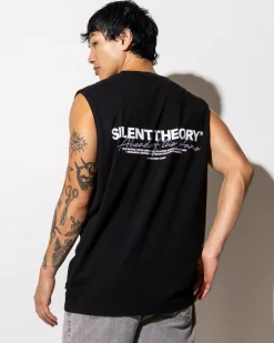 Tops & T-Shirts*Silent Theory Stayin' Ahead Muscle Tank Washed Black