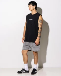 Tops & T-Shirts*Silent Theory Stayin' Ahead Muscle Tank Washed Black