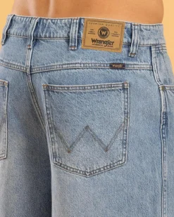 Denim|Shorts & Bottoms*Wrangler Steezy Baggy Shorts Utah Blues