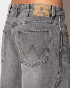 Denim|Shorts & Bottoms*Wrangler Steezy Relaxed Denim Short Black Top Grey