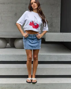 Sale Stella Denim Cargo Skirt Women Denim|Bottoms